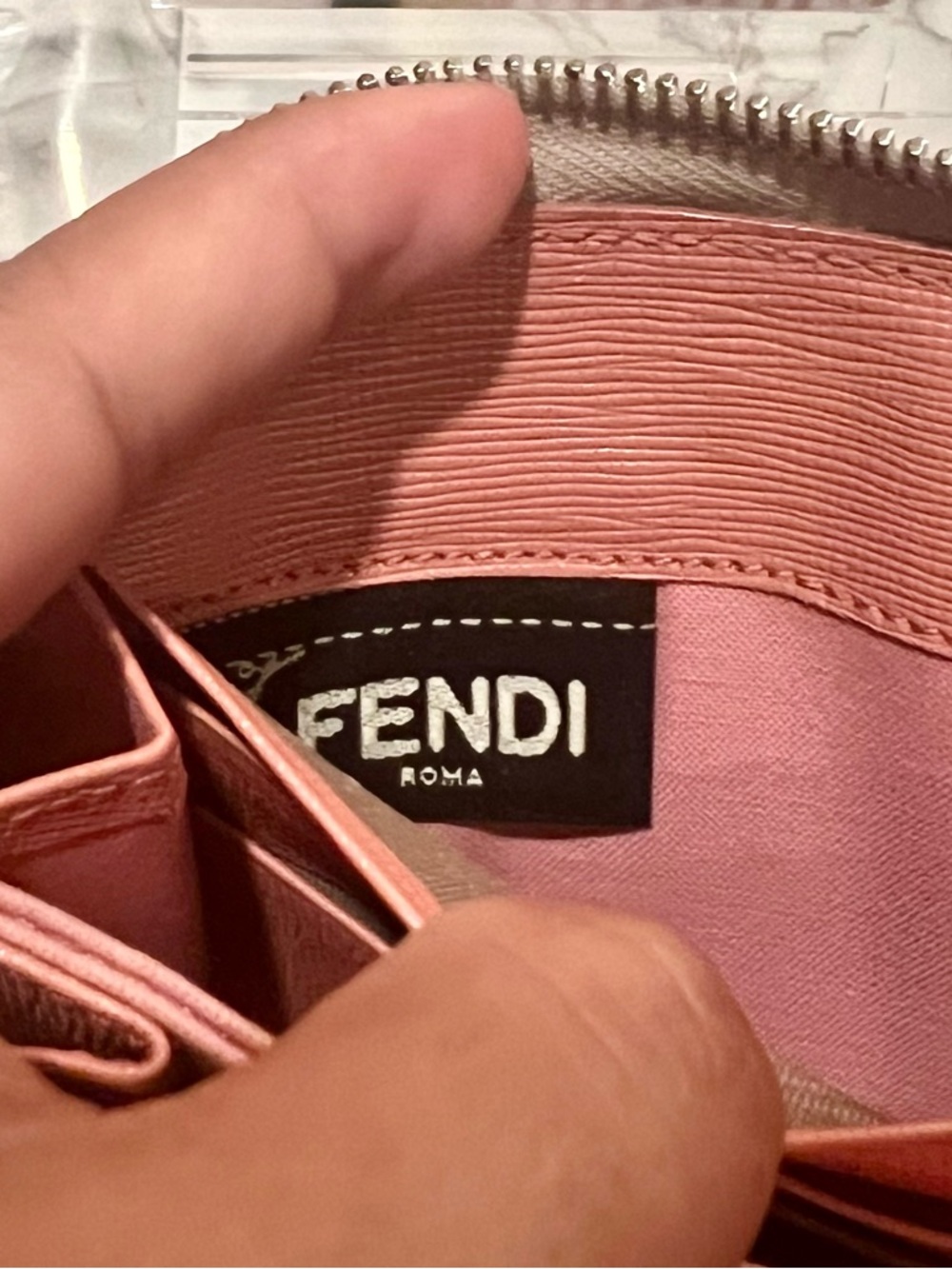 Fendi Monster Colorblock Zip-Around Wallet EUC - Picture 15 of 15
